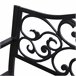 Banco de Jardim Aço e Ferro Fundido Outsunny Preto