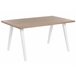 Beliani Mesa de jantar LENISTER 90x150 Branco
