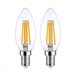 Pack de 2 lâmpadas de vela de filamento LED 7hSevenOn Premium Transparente
