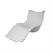 Sined CASSIOPEA Cama de jardim de design moderno feita de polietileno de alta qualidade, Branco Branco