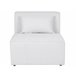 Beliani Chaise longue Bombazine LEMVIG Branco/ Bege