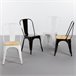 Cadeira Industrial Strong com Assento de Madeira Thinia Home Branco