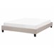 Beliani Cama com estrado Poliéster ROANNE 169x211 Bege