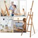 Cavalete de Pintura Madeira de Faia HOMCOM Castanho
