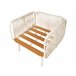 Beliani Conjunto lounge SENISE Branco/cinza
