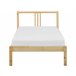 Beliani Cama com estrado Pinho VANNES 97x209 Castanho