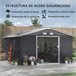 Abrigo de Jardim Aço Galvanizado e PP Outsunny Abrigo de Jardim Aço Galvanizado e PP Outsunny Cinza