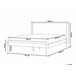 Beliani Cama com estrado MDF LIBERMONT 204x208 Castanho