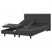 Beliani Cama com estrado Poliéster DUKE 161x216 Cinza Escuro