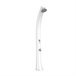Starmatrix RIOXXL Chuveiro de polietileno curvo aquecido a energia solar Altura 226 cm, Branco Branco