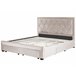 Beliani Cama com armazenamento Veludo LIEVIN 185x217 Bege