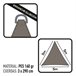 Toldo vela de sombra triangular Aktive Garden Antracite