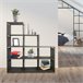 Estante de Armazenamento 2|3|4 Pisos 12 Furos PVC e Tecido Nyana Home 123x125x29 cm 125 Preto