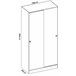 Armário 2 portas com efeito madeira 100 Branco