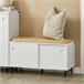Banco para sapatos com portas de correr FSR116-W SoBuy Branco