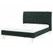 Beliani Cama com estrado Veludo MARVILLE 182x225 Verde
