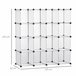 Armário Modular PP, aço HOMCOM, casa - móveis de armazenamento Transparente