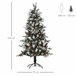 Árvore de Natal PVC, PE, Aço HOMCOM, casa - natal Verde