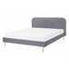 Beliani Cama com estrado Veludo FLAYAT 153x215 Cinza