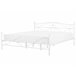 Beliani Cama com estrado Metal RODEZ 186x208 Branco