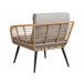 Beliani Conjunto lounge Ratan sintético CORINTH II Cinza Claro