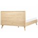 Beliani Cama com estrado Aglomerado de madeira, Rattan/vime MONPAZIER 147x209 Castanho