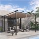 Pérgola Alumínio, Aço e Poliéster Outsunny 300x300 Preto