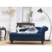 Beliani Chaise longue versão à direita Veludo LUIRO Azul Marino