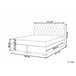 Beliani Cama continental Poliéster DUCHESS 171x211 Cinza Claro