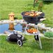 Barbecue a Carvão Metal e Porcelana Outsunny Multicor