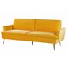 Beliani Sofá-cama Veludo VETTRE Amarelo