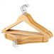 Max Home Pack de 10 cabides de madeira Castanho Claro