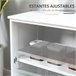 Aparador MDF e Vidro Temperado HOMCOM Branco