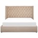 Beliani Cama com armazenamento Veludo LUBBON 190x217 Bege