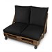 Almofada Multi-usos Chão ou Encosto ou Assento para Palets Exteri 60x60 Preto