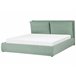 Beliani Cama com armazenamento Veludo BAJONNA 204x235 Verde