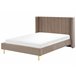 Beliani Cama com estrado Veludo VILLETTE 165x222 Azul Marino