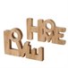 Figura HOME/LOVE sortida da marca BOLTZE Madeira