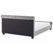 Beliani Cama com estrado Veludo AVALLON 233x192 Cinza Claro