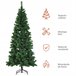 Árvore de Natal Artificial PVC, metal e plástico HOMCOM Verde