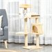 Arranhador para Gatos Aglomerado, Pelúcia e Sisal PawHut Bege