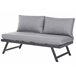 Beliani Conjunto lounge COCCORINO Cinza Escuro