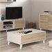 Mesa de centro Kira Carvalho/Branco Cor Carvalho