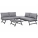 Beliani Conjunto lounge COCCORINO Cinza Escuro