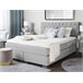 Beliani Cama continental Poliéster DUCHESS 171x211 Cinza Claro