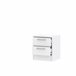 Mesa de cabeceira 2 gavetas cor branca LEADER  Branco