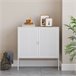 Aparador Castelli com 2 portas de aço perfuradas Branco