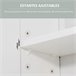 Armário Casa de Banho com Espelho MDF e Vidro kleankin 54 Branco