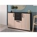 Aparador moderno Brooklyn e Stipple Preto/ Madeira