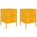 2 Mesas de cabeceira - Mesinha de cabeceira 36 Amarelo